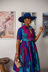 MOREMI AFRICAN PRINT BUTTON DOWN DRESS [MULTICOLOR] - WHO'S THAT LADY BOUTIQUE